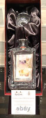 DECANTEUR CARRE EN CRISTAL FINS ROYAL BRIERLEY POUR LE 90E ANNIVERSAIRE DE LA REINE PAR NICK DAVEY