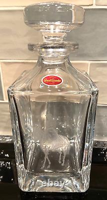 DECANTEUR CARRE EN CRISTAL FINS ROYAL BRIERLEY POUR LE 90E ANNIVERSAIRE DE LA REINE PAR NICK DAVEY