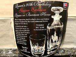 DECANTEUR CARRE EN CRISTAL FINS ROYAL BRIERLEY POUR LE 90E ANNIVERSAIRE DE LA REINE PAR NICK DAVEY