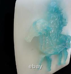 Daum Pâté Pate De Verre Glass Pegasus Sculpture Par Salvador Dali, Ltd Ed De 250