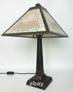 Decor Art Edition Limitée Lampe De Table À La Main En Verre Doré, H-58cm