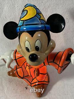 Disney's Sorcerers Apprentice Mickey Mouse Edition Limitée Lampe À Tôle-glass
