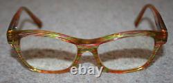 ÉDITION LIMITÉE ALAIN MIKLI Montures de lunettes A03006 Rayées Claires Arc-en-Ciel avec Rouge
