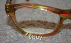 ÉDITION LIMITÉE ALAIN MIKLI Montures de lunettes A03006 Rayées Claires Arc-en-Ciel avec Rouge