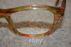 ÉDITION LIMITÉE ALAIN MIKLI Montures de lunettes A03006 Rayées Claires Arc-en-Ciel avec Rouge