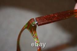 ÉDITION LIMITÉE ALAIN MIKLI Montures de lunettes A03006 Rayées Claires Arc-en-Ciel avec Rouge