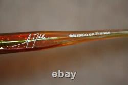 ÉDITION LIMITÉE ALAIN MIKLI Montures de lunettes A03006 Rayées Claires Arc-en-Ciel avec Rouge