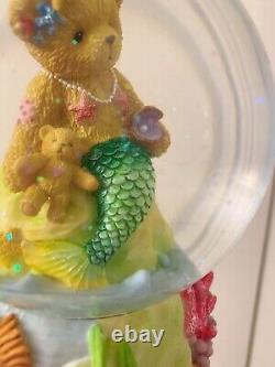 ÉDITION LIMITÉE RARE Cherished Teddies Mermaid Snow Globe #865079 SPARKLE SEA