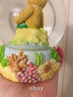 ÉDITION LIMITÉE RARE Cherished Teddies Mermaid Snow Globe #865079 SPARKLE SEA