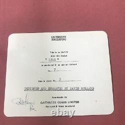 ÉDITION LIMITÉE de SEPT VASES CONIQUES EN VERRE DE CAITHNESS GRAVÉS D'UN CERF ÉCOSSE 1972