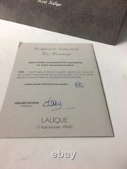 Édition Limitée Rare 1995 Hommage À Rene Lalique Vase Coa Et Boîte Originale