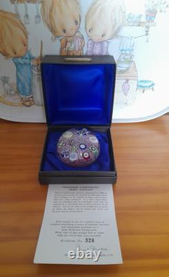 Édition Limitée Rare POIDS EN PAPERWEIGHT PERTHSHIRE UPSET LATTICINIO PINK 1976
