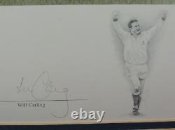 Édition Très Rare Limitée de l'Équipe de Rugby d'Angleterre Grand Chelem 1995 Encadrée Sans Verre