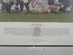 Édition Très Rare Limitée de l'Équipe de Rugby d'Angleterre Grand Chelem 1995 Encadrée Sans Verre