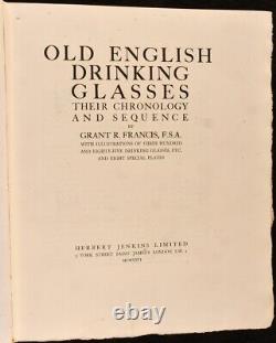 Édition de 1926 de verres à boire anglais anciens par Grant R. Francis de Luxe Limitée