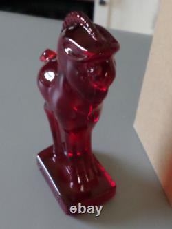 Édition limitée 2003 des Journées du patrimoine Longaberger : Poulain en verre rouge rubis debout