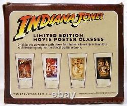 Édition limitée de 4 verres à whisky de collection Indiana Jones Blockbuster