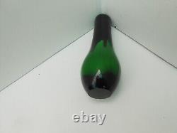 Édition limitée signée Murano TOSI. Vase en verre italien vert/noir No26/200.