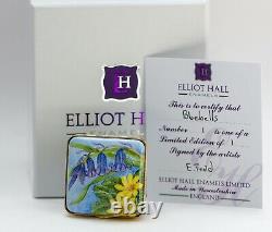 Elliot Hall Enamels Bluebells 1/1 Ltd Edition Par Elizabeth Todd Freehand Painted