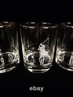 Ensemble de 4 verres gravés Polo Ralph Lauren édition limitée