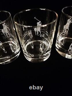 Ensemble de 4 verres gravés Polo Ralph Lauren édition limitée