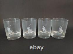 Ensemble de 4 verres gravés Polo Ralph Lauren édition limitée