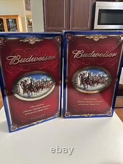 Ensemble de bouteilles édition limitée Budweiser millénaire avec 4 verres Anheuser Busch neuf dans sa boîte