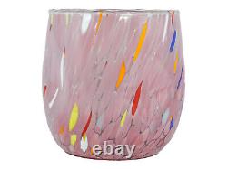 Ensemble de quatre gobelets en verre de Murano avec art, rose, rouge, bleu, multicolore Millefiori