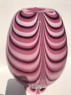 Fenton 1975 Robert Barber 12 Pouces Vase De Plume Hyacinthe. 76/450. Aucun Dommage
