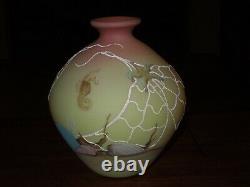 Fenton Art Glass Burma Sea Life Vase Limited Edition, 1985