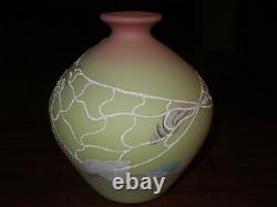 Fenton Art Glass Burma Sea Life Vase Limited Edition, 1985