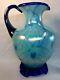 Fenton Art Glass Hanging Hearts On Willow Green Pitcher Dave Fetty Ltd