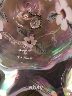 Fenton Bell Rose Iridescent Papillons Peints À La Main Et Fleurs Sauvages #7 De 1500
