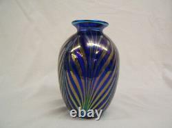 Fenton Cobalt Favrene Vase Limited 1098 De 1250 Mib Signé