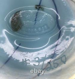 Fenton / Dave Fetty Hanging Hearts Robin's Egg Blue Vase Limited À 250