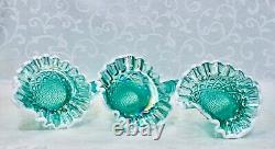 Fenton, Epergne, Robin’s Egg Blue Glass, Connoisseur Collection 2011, Limited