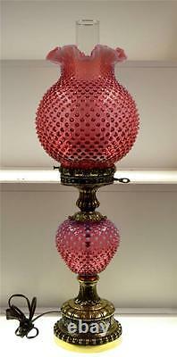 Fenton Lamp Cranberry Opalescent 26 Vintage Gwt Free Navire Lower48