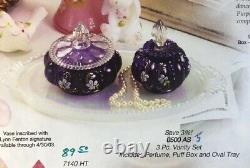 Fenton Peint À La Main Royal Purple 3 Pièces Vanity Set Nancy & Shelly Limited
