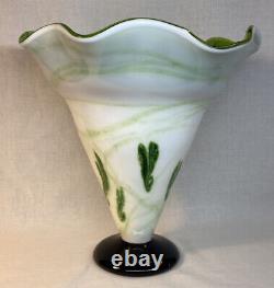 Fenton Studio Art Glass Par Frank Workman Windblown Vase Édition Limitée