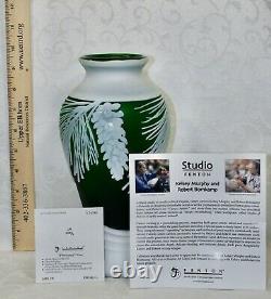 Fenton, Vase, Verre Caméo Vert Émeraude, Murphy / Bomkamp, Edition Limitée
