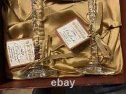 Flûtes à champagne Royal Brierley édition limitée Millénium Auld Lang Syne en boîte
