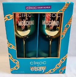 Gobelets à cocktail en édition limitée Ciroc X Moschino Gold? Neuf et scellé dans la boîte