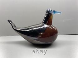 Iittala Birds By Toikka Ruddy Duck Glass Bird Edition Limitée Signé Avec Boîte