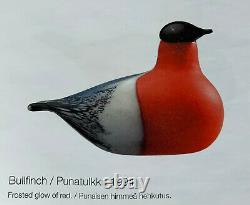 Iittala Toikka Glass Bird 1994 Bullfinch Punatulkku Nouveau 50x115mm/1.97x4.53 Inch