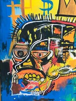 Impression reproduite de Skull Crown par Jean-Michel Basquiat, encadrée sous verre