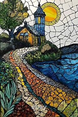 Impressionnante image en édition limitée d'une mosaïque de vitraux de Van Gogh - Art mural
