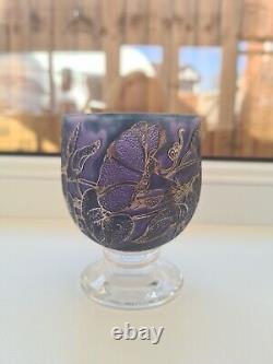 JONATHAN HARRIS Bol en verre cameo d'Ironbridge, édition limitée MOONFLOWER, 100 exemplaires