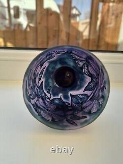 JONATHAN HARRIS Bol en verre cameo d'Ironbridge, édition limitée MOONFLOWER, 100 exemplaires