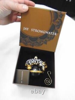Jay Strongwater 2004 Panther Sparkling Sphere Ornament Edition Limitée Suspension