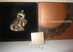Jay Strongwater Monkey Ornement De Noël Nouveau + Boîte Édition Limitée 3000 Nib